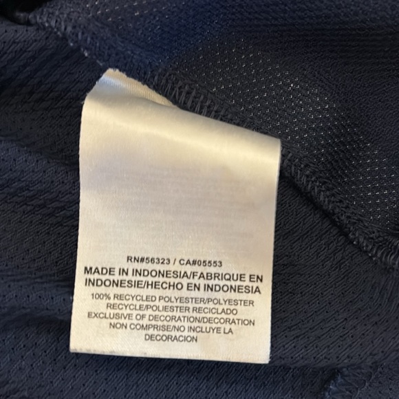 Nike mesh jersey blue white size 2 XL super nice dry fit V-neck fast shipping - Picture 8 of 14